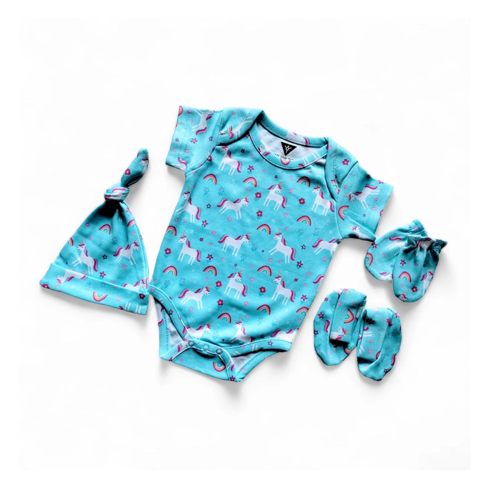 Cotton Unicorn print Newborn Set-1